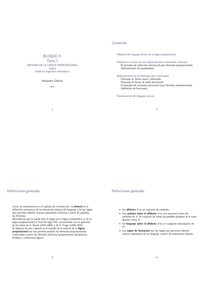 Imágen de pdf Bloque II: Tema 1 - sintaxis de la lógica proposicional